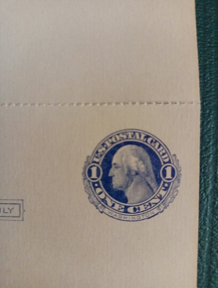 US Postal Reply Card UY5 Mint Rare 1910