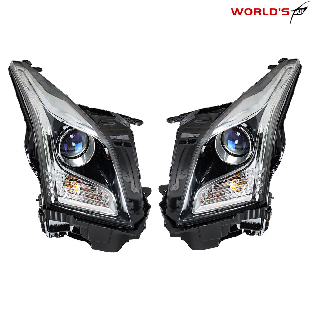 For Cadillac ATS 2013-2018 Headlights Halogen Assembly Projector Left+Right Side
