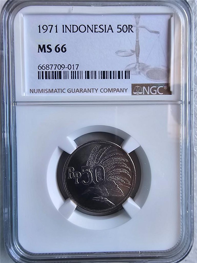 Indonesia 50 Rupiah 1971 NGC MS 66