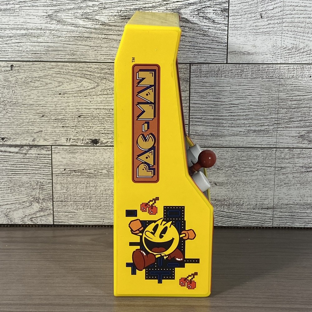 2019 BANDAI MINI PAC-MAN ARCADE GAME HANDHELD USED 5.5" TALL WORKS TESTED