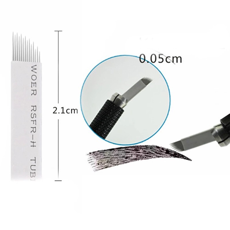 Microblading Permanent Makeup Eyebrow Flex Tattoo Needles For 3D Lamina Blade