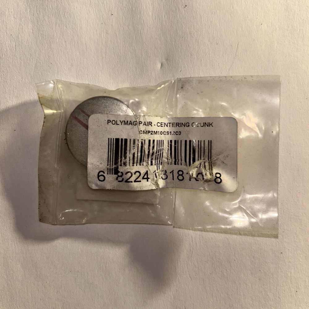 Polymag Pair Centering Countersunk Magnets CMP2M10CS12C3 1" #8 Screw