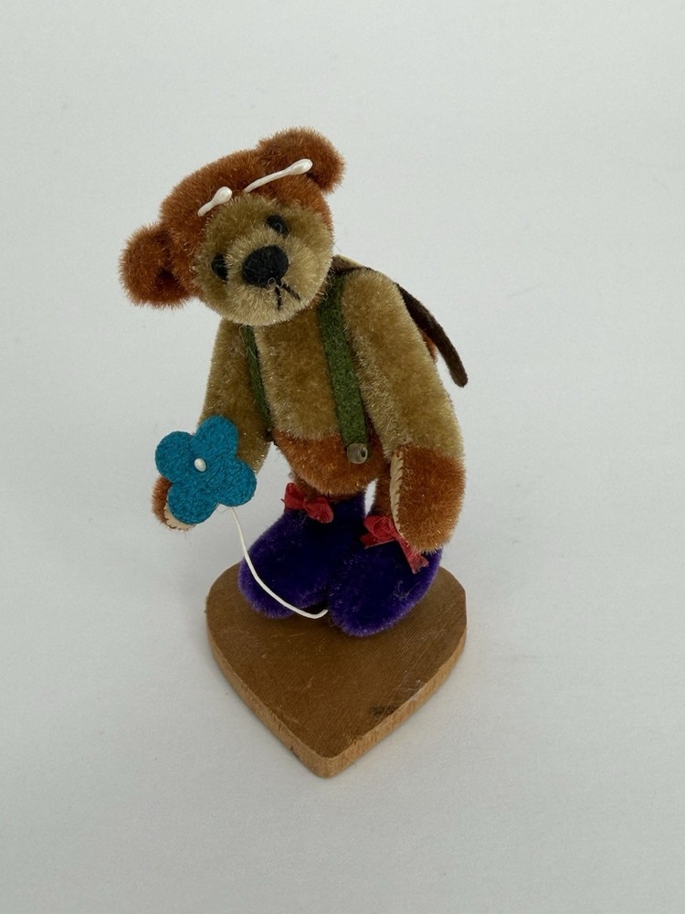 Handmade Miniature Bear Bug Flower Signed “FIGIS” by Sally Lambert