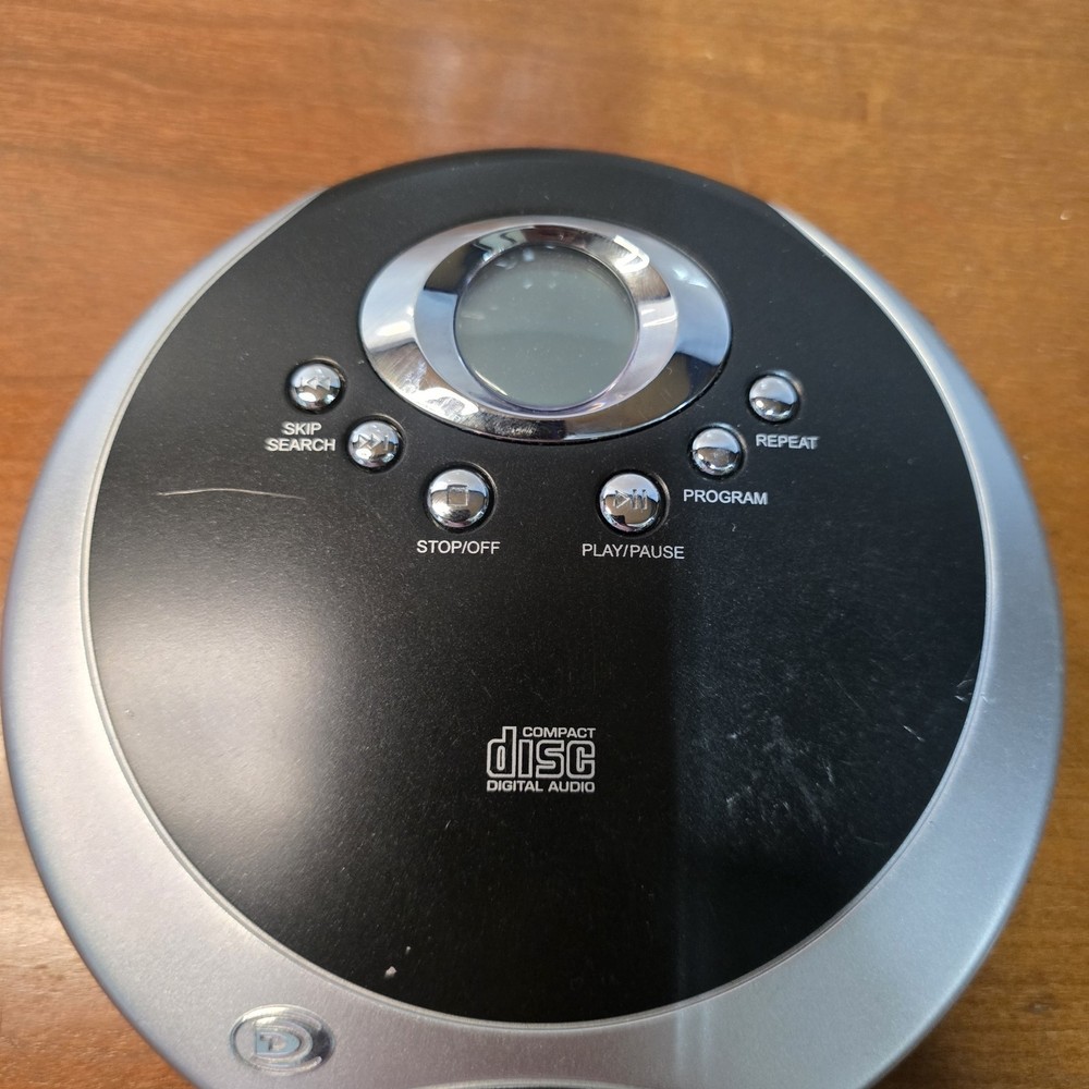 CD Player Tested Works Black Silver Portable Personal Durabrand CD-895