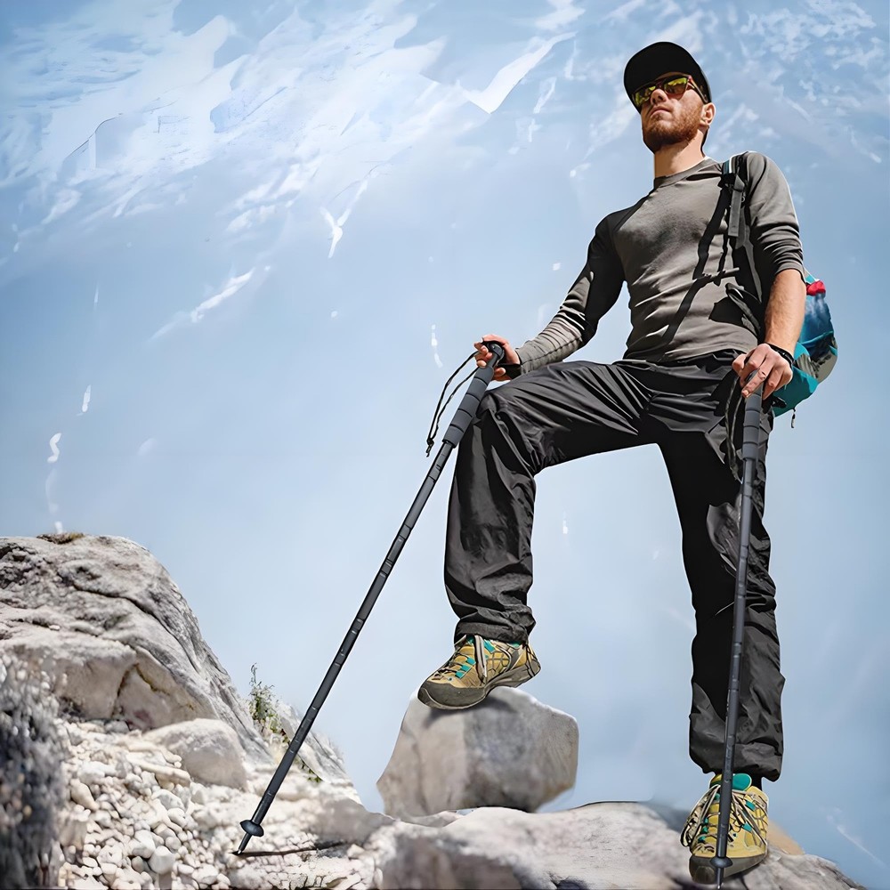 Lightweight Collapsible Hiking Pole with Storage Bag for Camping & Backpacking