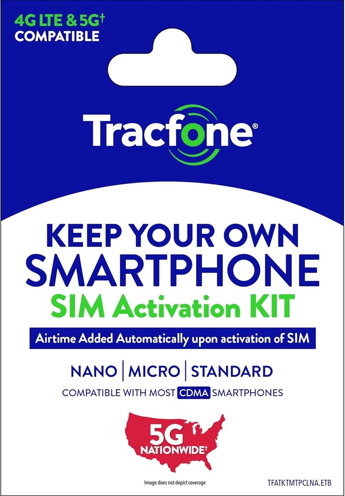 Tracfone Prepaid Sim Card Kit  Universal