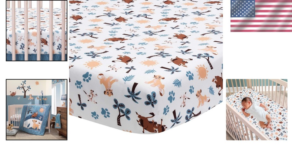 Lion King Adventure Fitted Crib Sheet