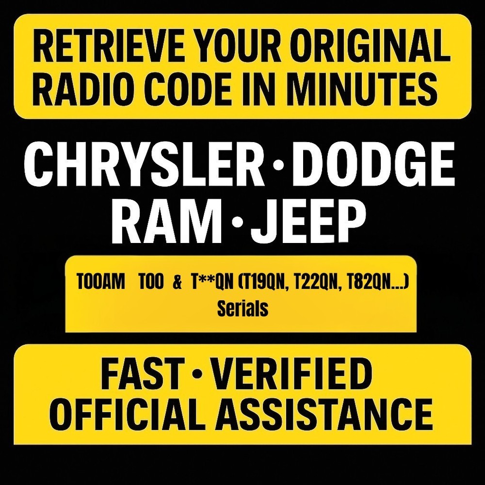 ✅ CHRYSLER 200 CAR RADIO ANTI-THEFT UNLOCKING PIN CODE FOR ALL MODELS ✅ FAST ✅