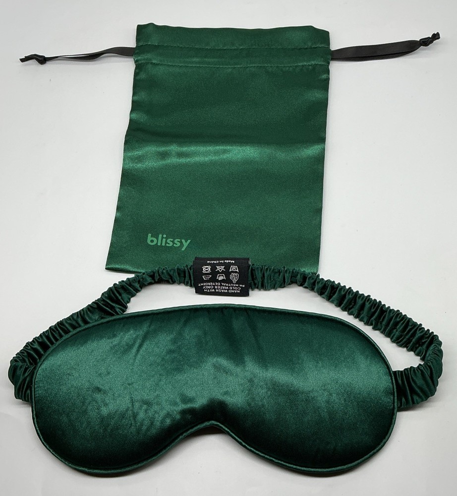 Silk Sleep Mask – Emerald – 22 Momme – With Box