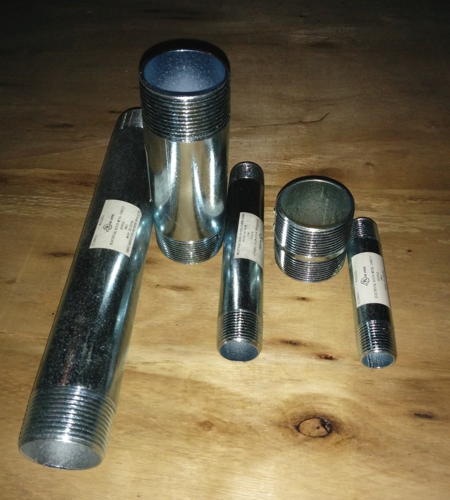 Rigid Galvanized Conduit Nipple 1/2" x 5" Electrical Fitting RN 050x500