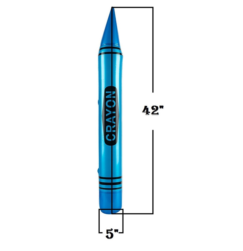 44" Crayon Inflatables Assorted Colors (4 Pack)