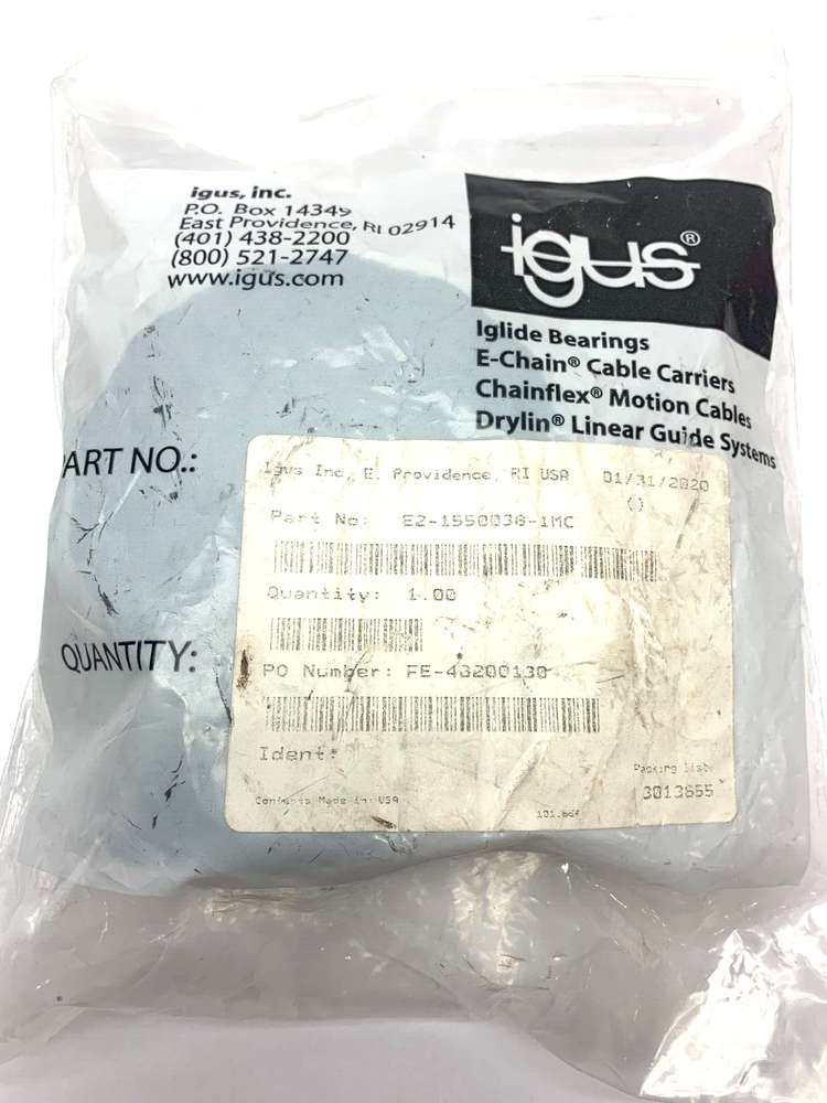 Igus E2-1550038-1MC Energy Chain Cable Carrier Chainflex Motion Cables