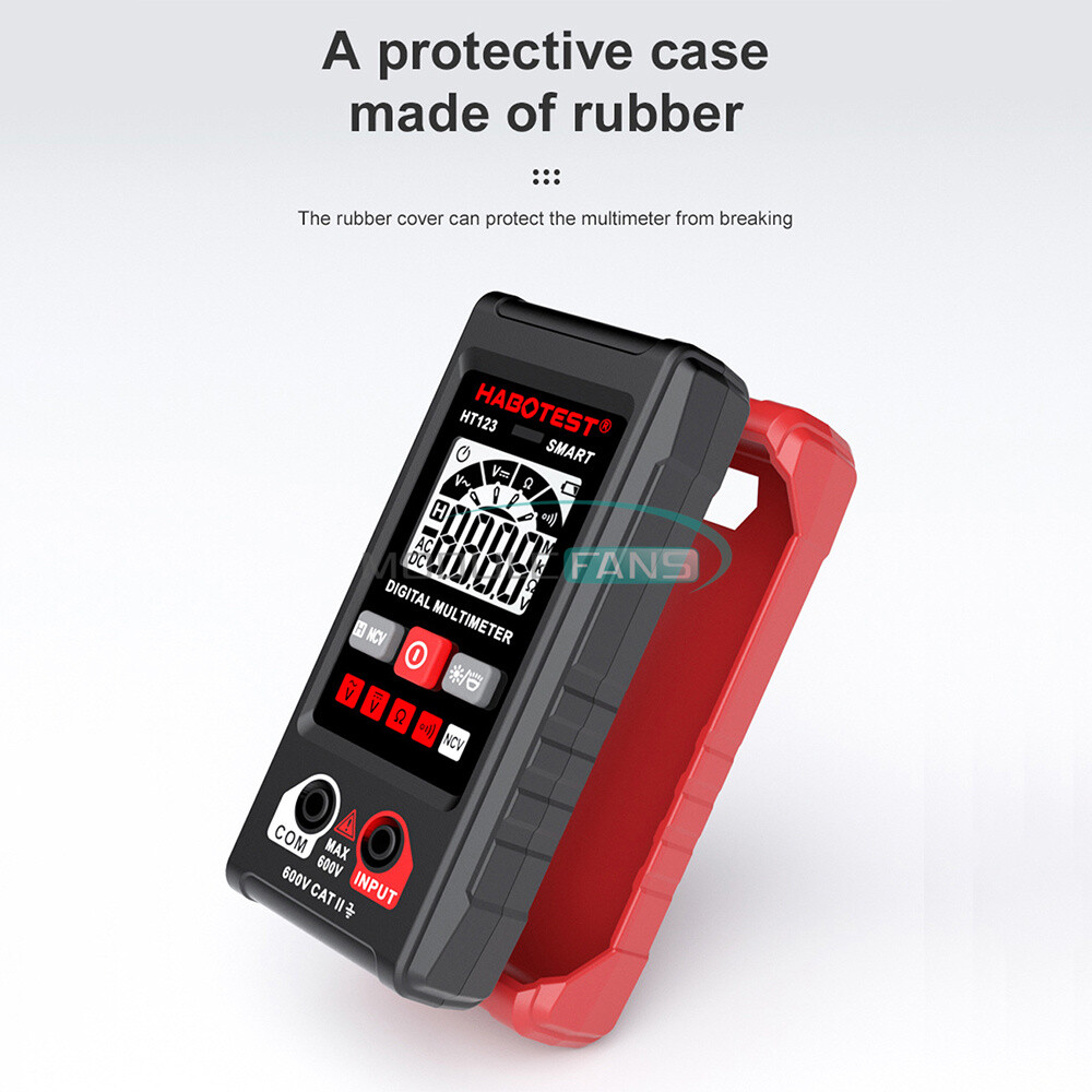 HT123 Digital Multimeter Smart Meter Volt AC DC 600V Tester True RMS Backlight