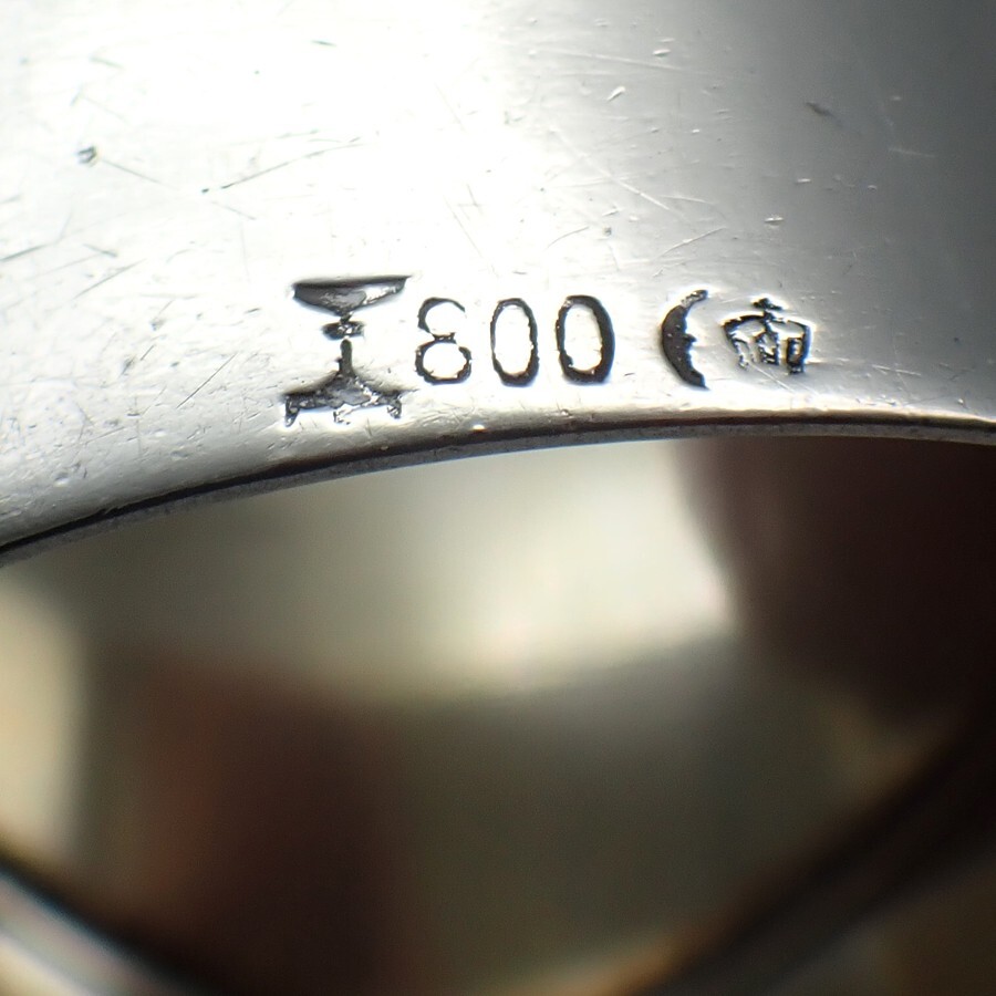 German Napkin Ring 800 Silver Inscribed Morton