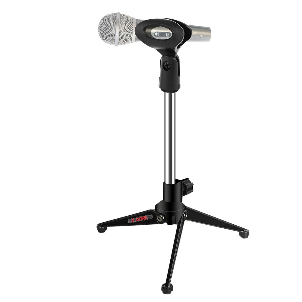 5Core Desktop Mic Stand Tripod Universal Desk Microphone Holder Table Top Stand
