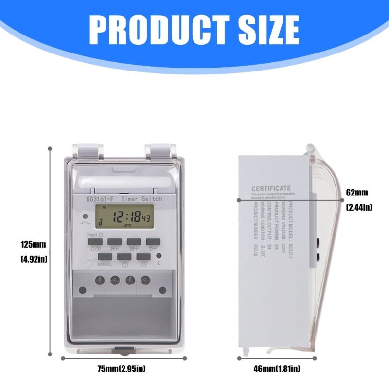 Heavy Duty Digital Program Timer Waterproof Programmable Outdoor Timer Component