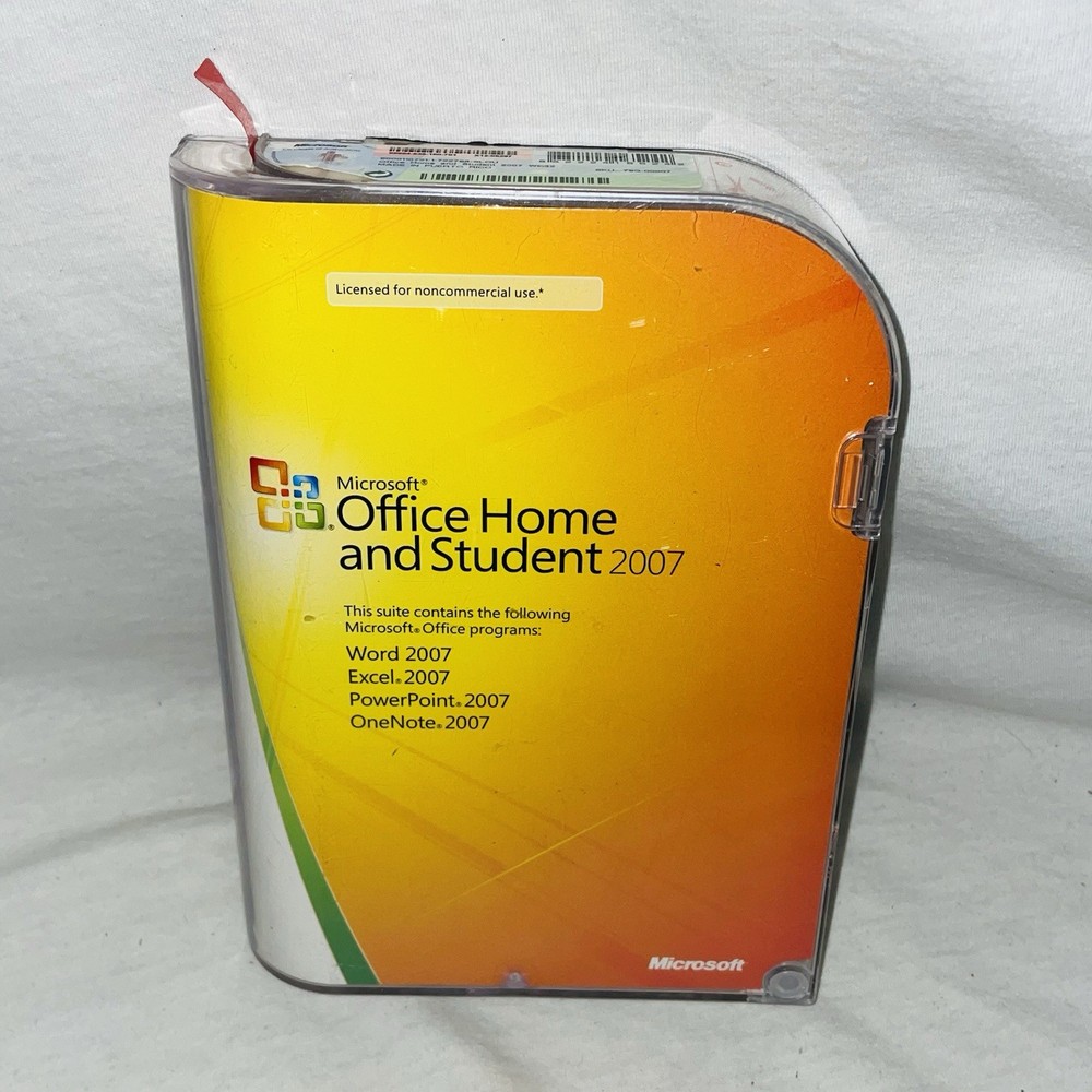 Microsoft MS Office 2007 Home & Student GENUINE Disc W/ Product Key Excel Word