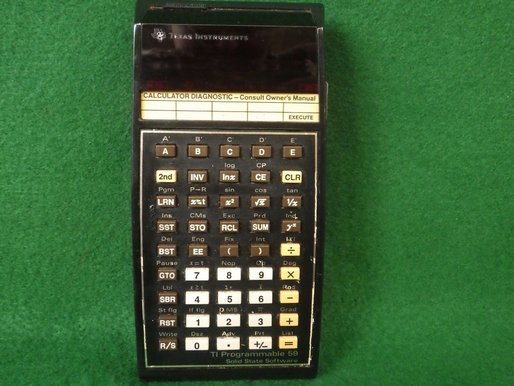 Vintage TI-59 Programmable Calculator With Case Read Description