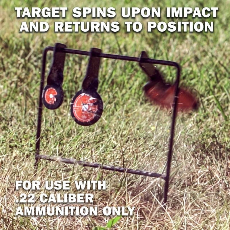 Champion Range and Target Rimfire Triple Gong Spinner Target, One Size, Multi