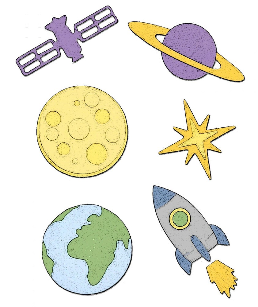 Sizzix Thinlits Space 11pc set #663414 Retail $12.99 by Emily Tootle