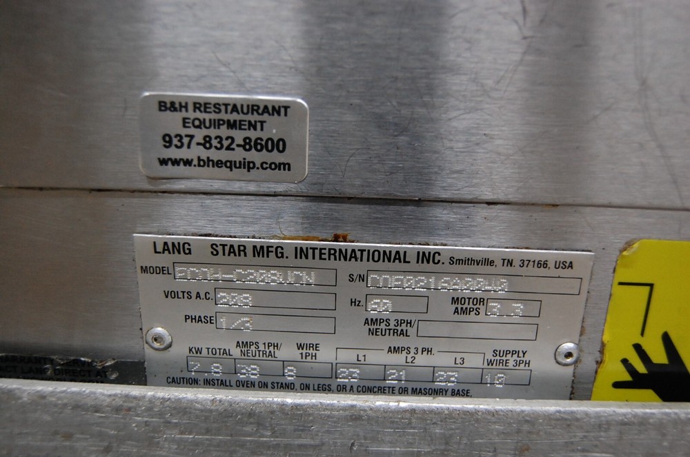Lang Cinnabon ECOH Half Size Counter Top Convection Oven