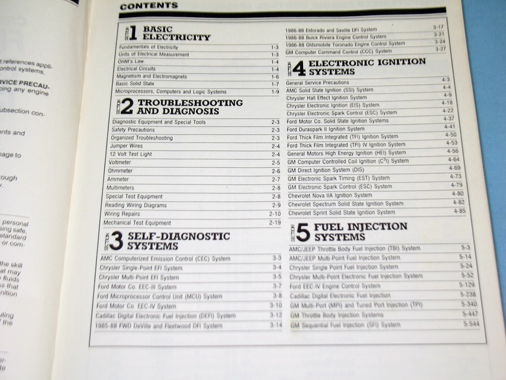 CHILTONS GUIDE #7768~ FUEL INJECTORS & ELECTRONIC ENGINE CONTROLS 1984 - 1988