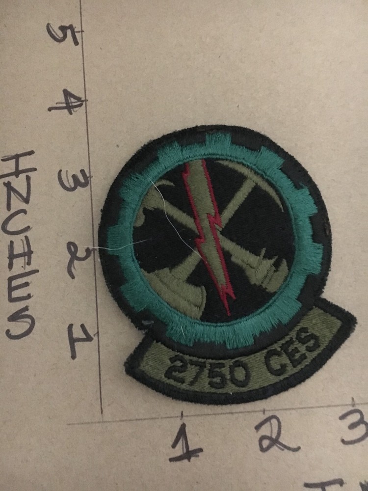USAF 2750th CES Squadron subdued patch 5/3/25
