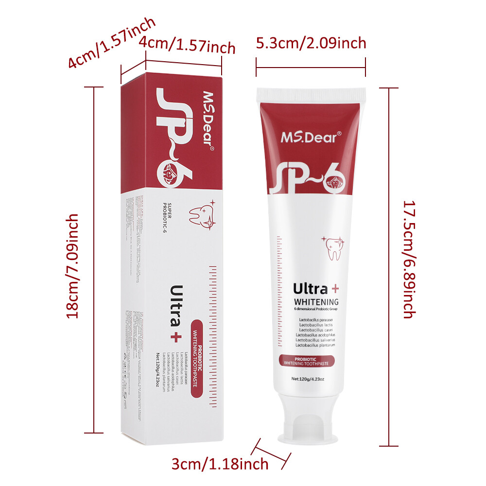 3PCS SP-6 Probiotic Toothpaste,Sp-6 Toothpaste Ultra Whitening Teeth Quick White