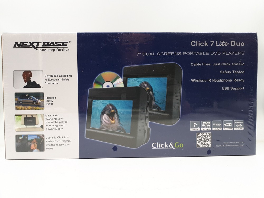 NEXTBASE Package: Two DVD Players + 2 Headphones + 2 Installation Brackets