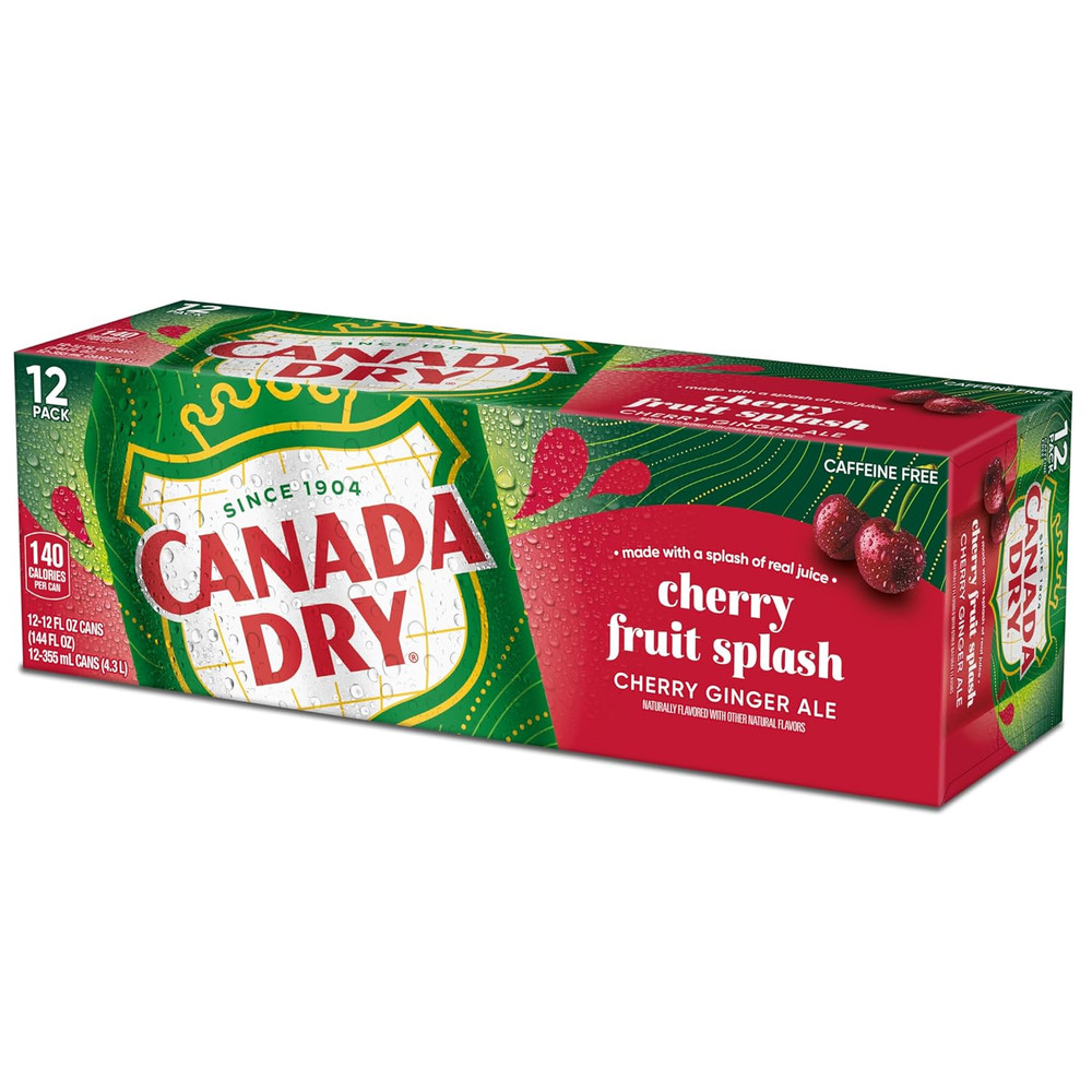 Cherry Gingerale Fruit Splash 12Oz, Pack of 12