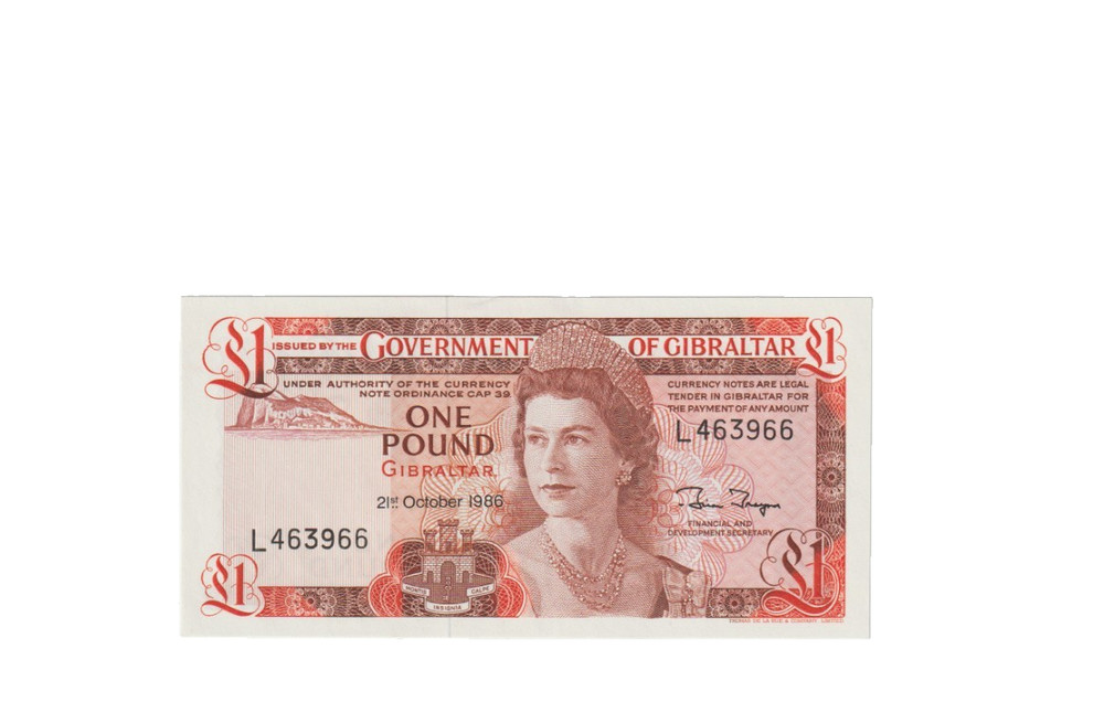 GIBRALTAR 1986 £1 BANKNOTE P20d UNCIRCULATED