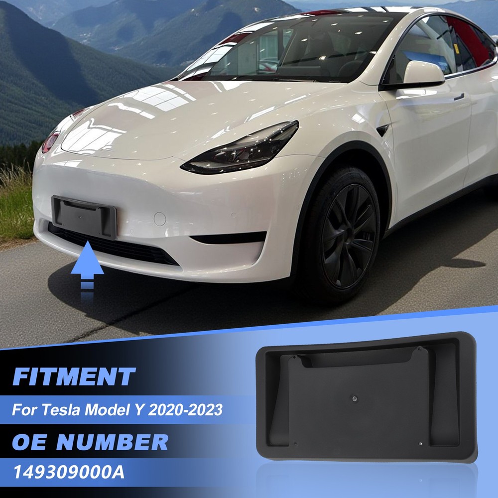 Front License Plate Mount Bracket Frame For Tesla Model Y 2020-2023 1493090-00-A