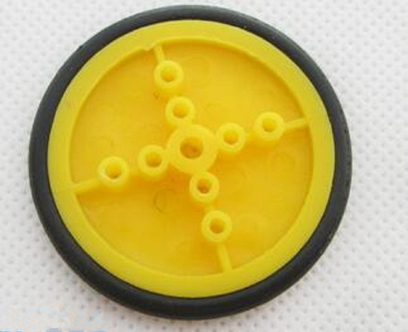 50 pcs Small Smart Car Tire Chassis Plastic Robot Chassis Wheel