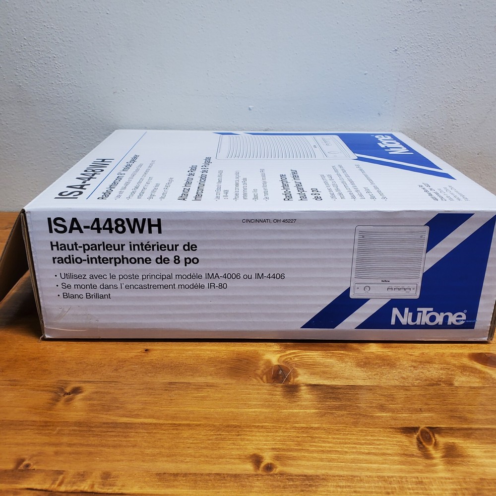 Nutone ISA-448WH Radio intercom 8" Inside Speaker White open box