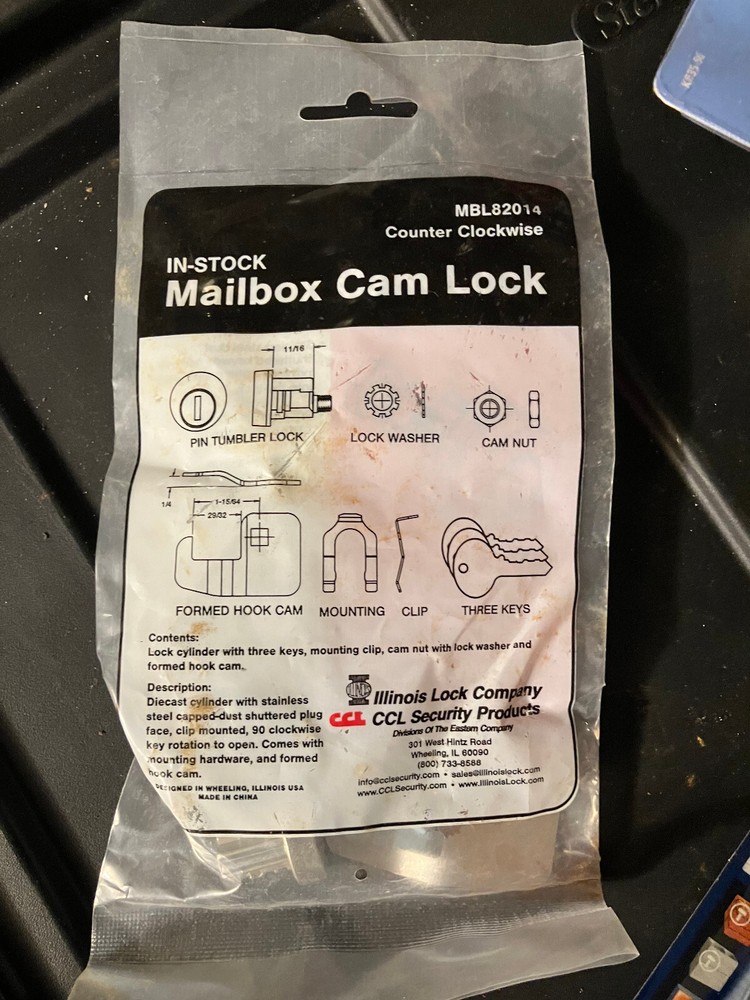 Ccl 82014 Mailbox Lock Counter Clockwise MAIL BOX CCW
