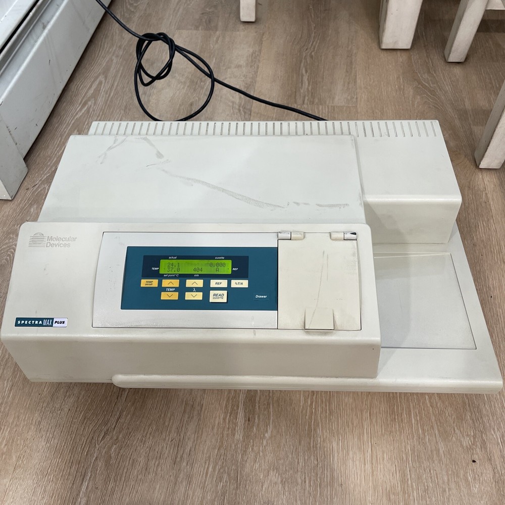 MOLECULAR DEVICES SPECTRA MAX PLUS MICROPLATE SPECTROPHOTOMETER WORKING!