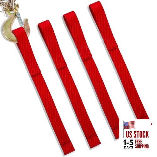 3 Pcs Winch Hook Pull Straps 1 Inch Wide 12 Inches Long Hook Strap Nylon Winch