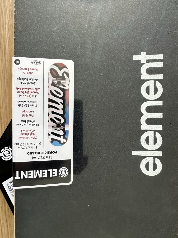 Element Skateboard 31" X 7.75" Complete Popsicle Board