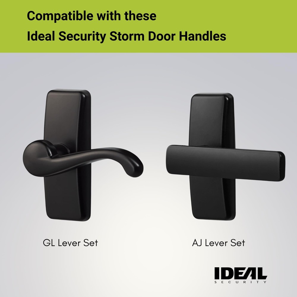 Ideal Security Model GLK Deadbolt for Storm and Screen Doors, Key Lock, Black