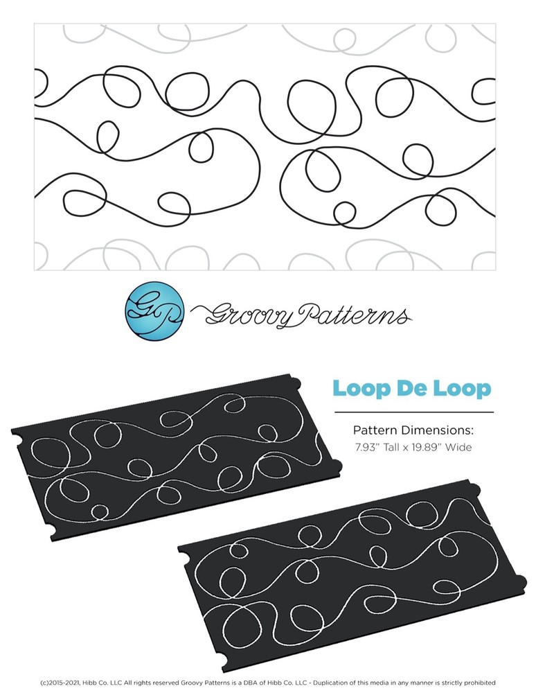 Longarm Quilting Groovy Pattern Boards Set of 2 Loop de Loop Design