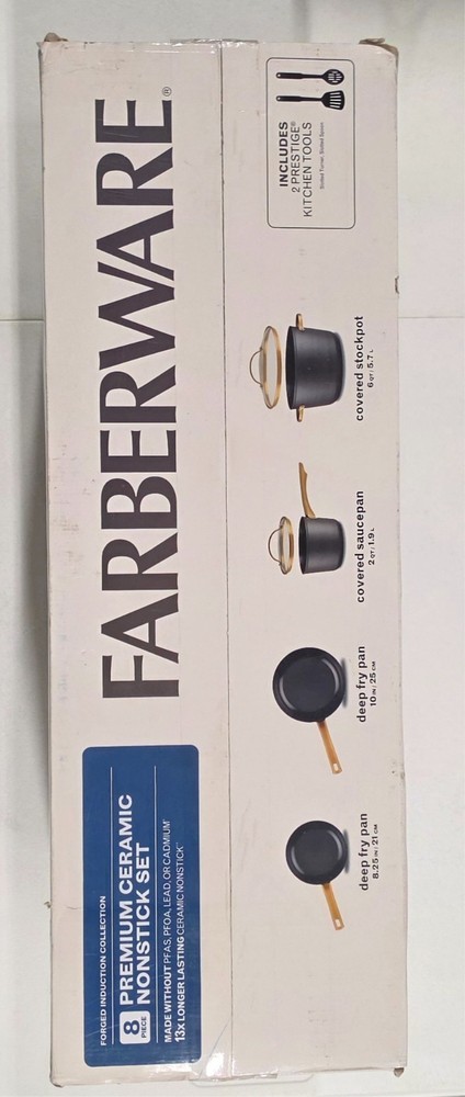 Farberware 8 Pc Premium Ceramic Nonstick Cookware Set
