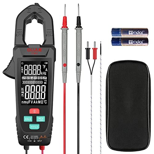 Digital Clamp Meter Multimeter for AC/DC Current & Voltage, Auto-ranging 9999