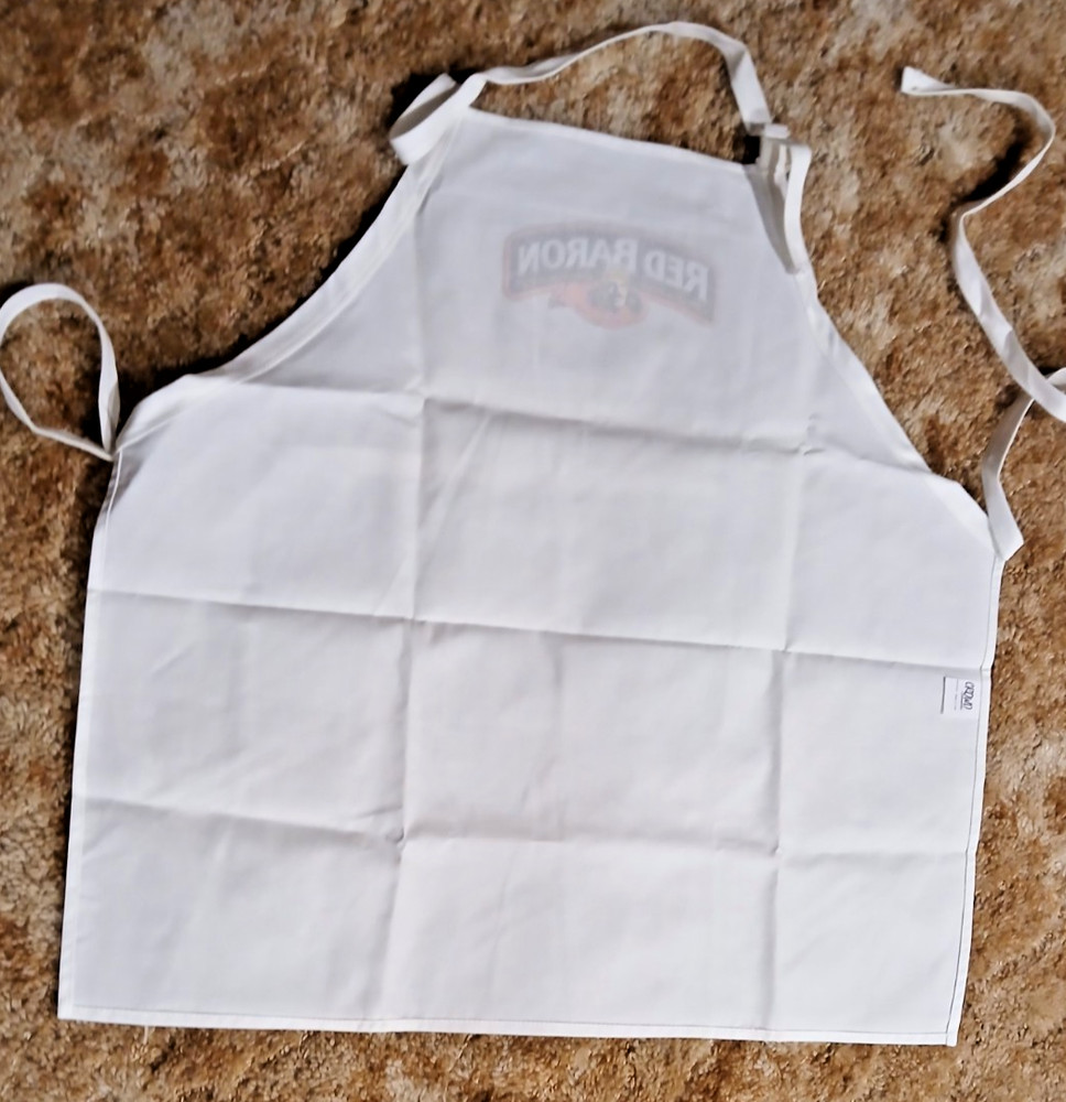 Red Baron Pizza Apron - White