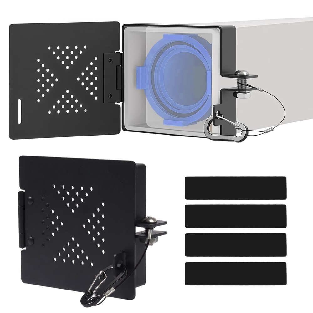 2 Pack RV Bumper End Caps, Metal Cover for 4" Square Bumpers, Secure Sewer Hose