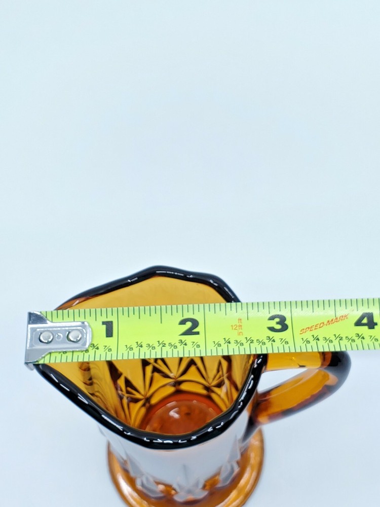 Dark Amber Childs Mini Glass Pitcher