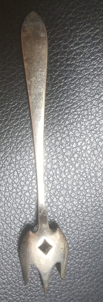 Antique Silver Small Serving Fork 1800's