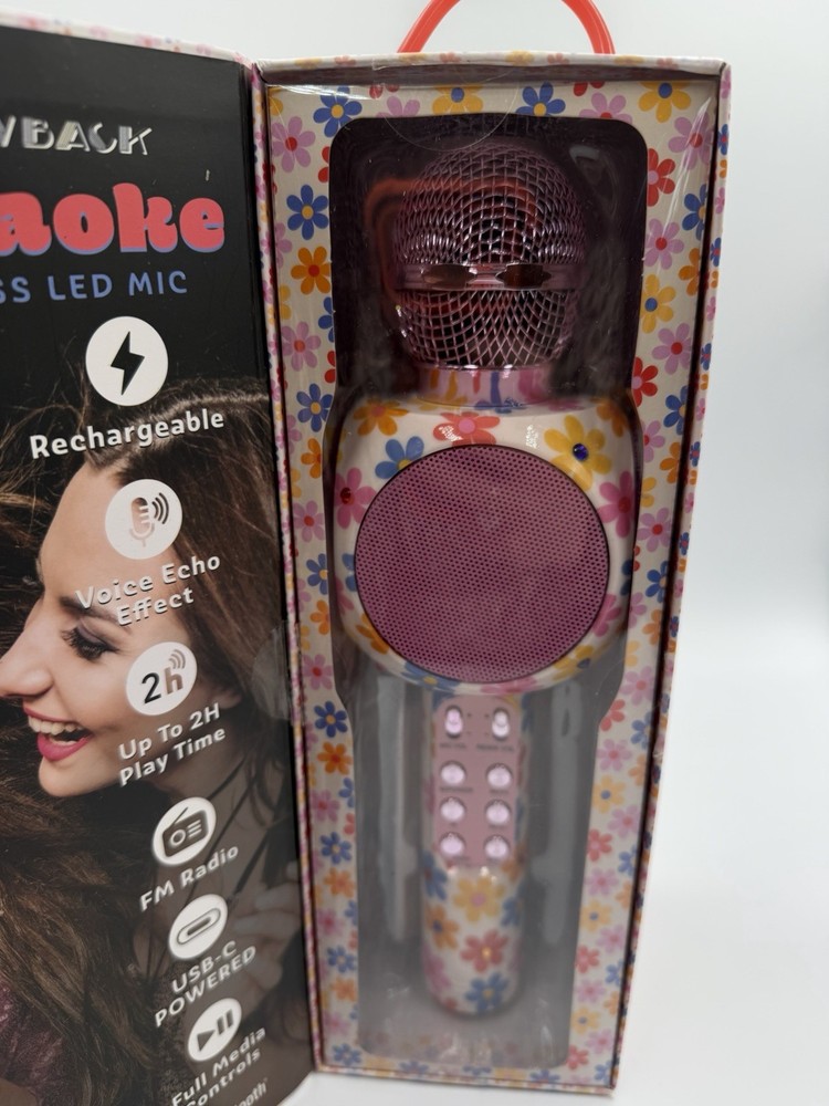 Throwback Karaoke Wireless LED Microphone