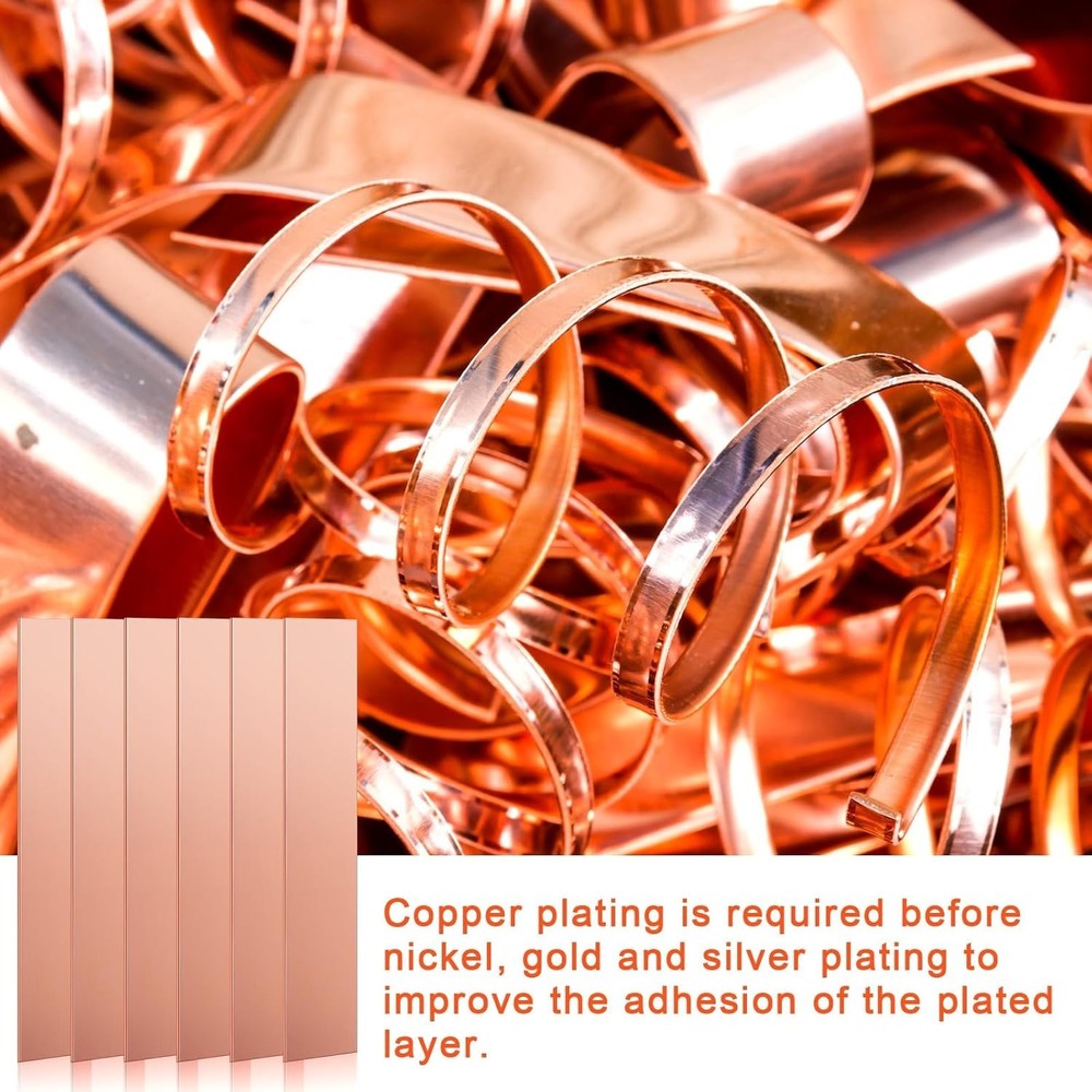 10 Pcs Pure Copper Anode Sheets 99.995% for Electroplating and Industrial Use