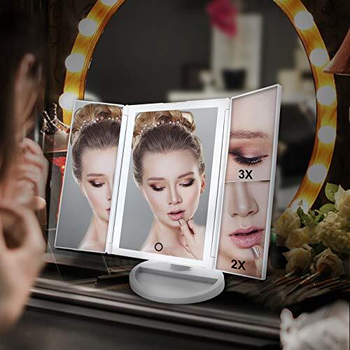 Makeup Vanity Mirror with 36 Dimmable Lights, Dual Power LED Lighted White