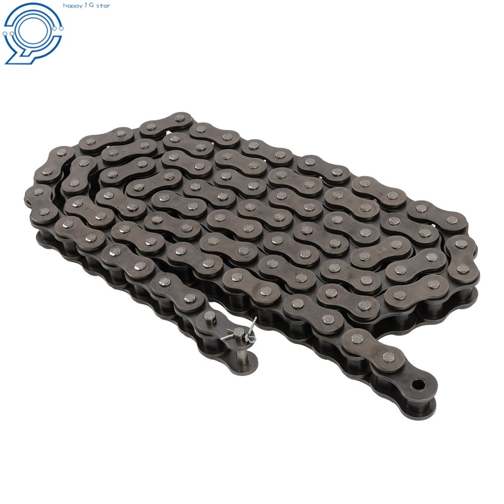 #100 Heavy Duty Roller Chain × 10 ft + 1 Connecting Links